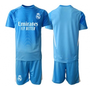 Billige Fotballdrakt Real Madrid Keeper Replika Hjemmedraktsett Barn 2025-26 Kortermet (med bukser)